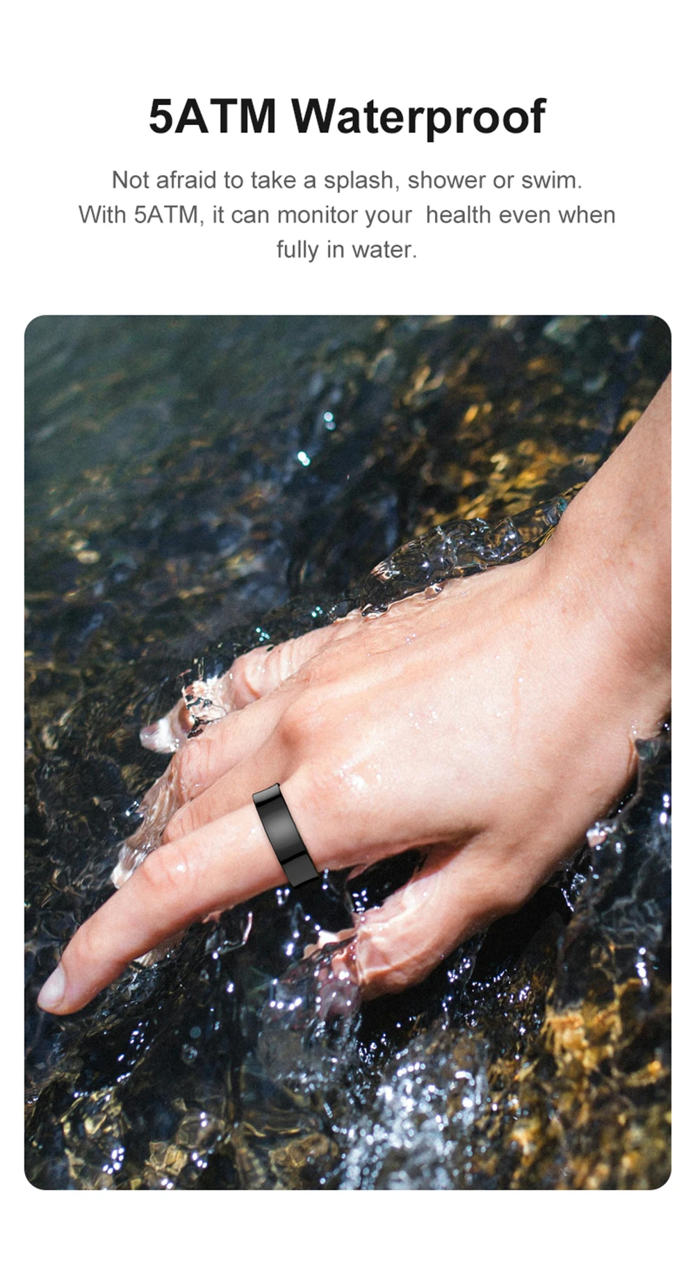 New Smart Ring Men Women Charging Case Skin Temperature Health Sleep Monitor 5ATM Waterproof Camera Control Holidays Gifts