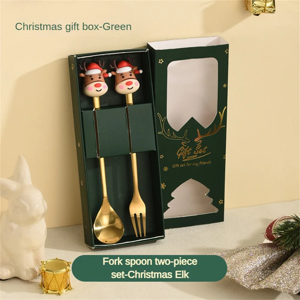 

Рождественская посуда, милый и креативный дизайн лося, идеальный подарок для любителей кофе, кофейная ложка, уникальный Рождественский дизайн, прочная