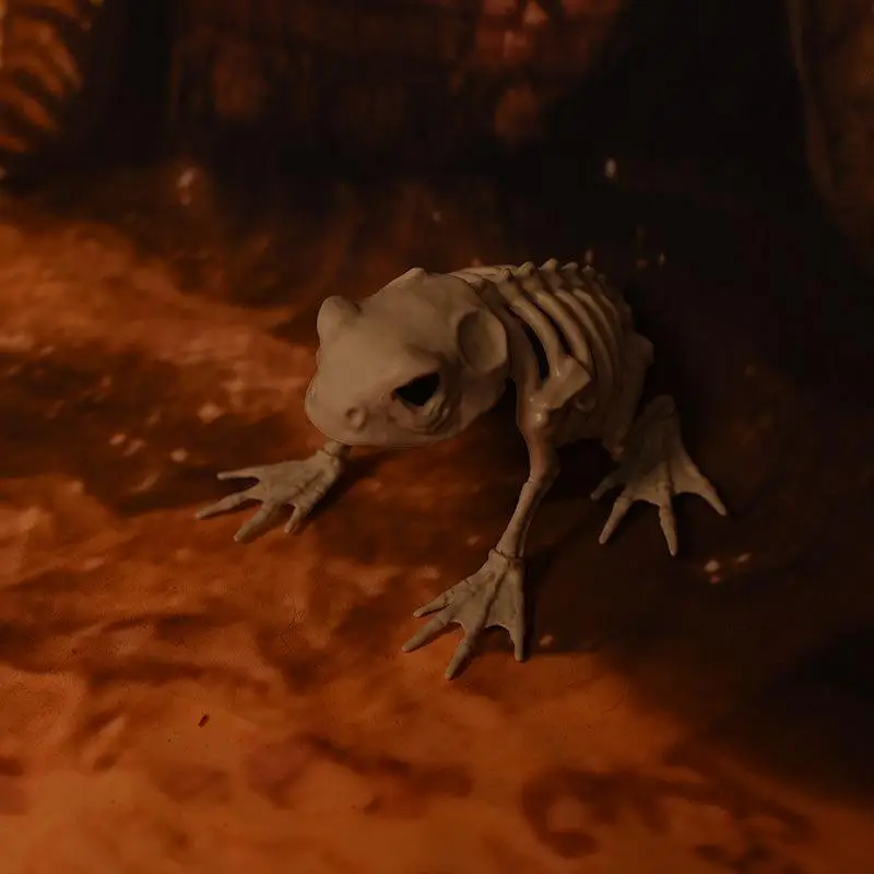 Halloween Skeleton Decoration Props Simulated Animal Models Skeleton Wolf FrogCrow Skeleton Indoor Outdoor Garden HalloweenDecor