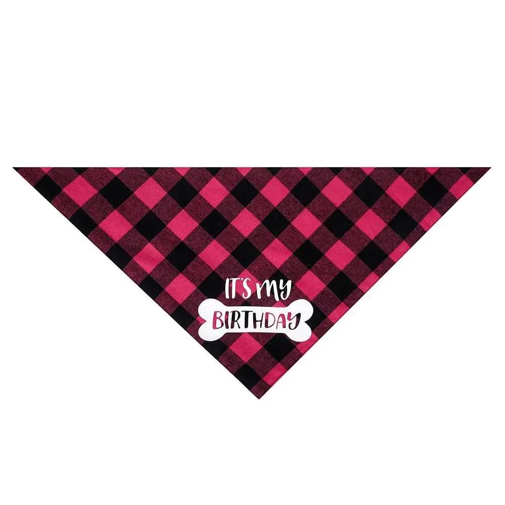 Title 8, Dog Birthday Bandana Its My Birthday Plaid Pupp...