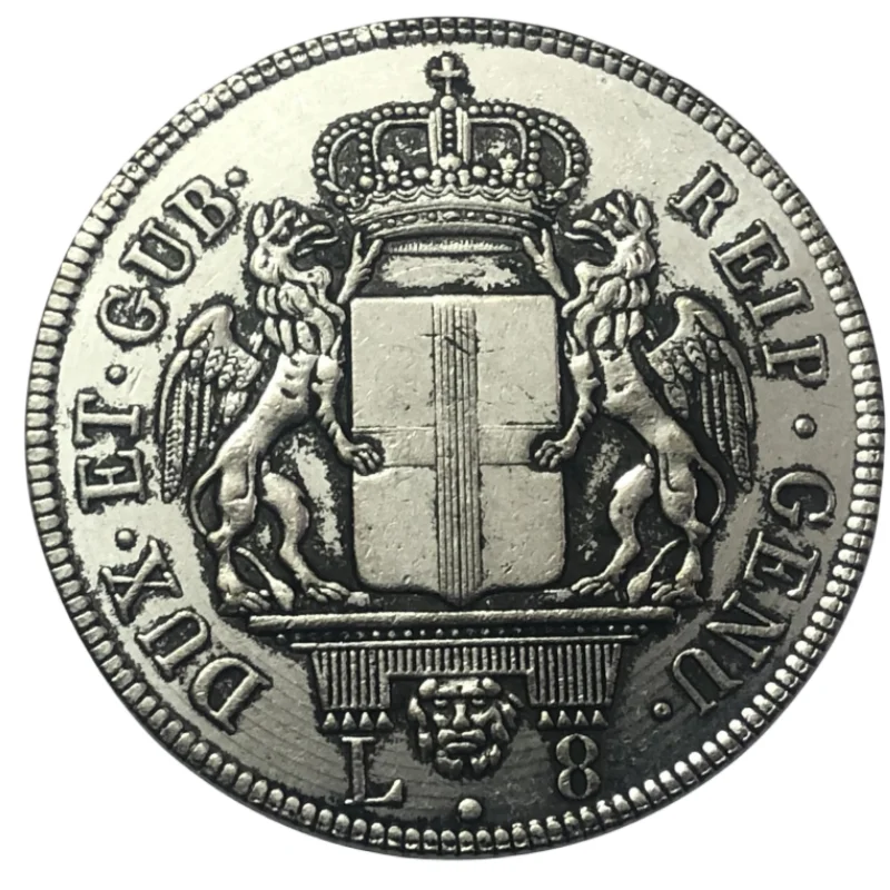 1796 Repubblica Di Genova (Italiano Uniti) 8 Lire