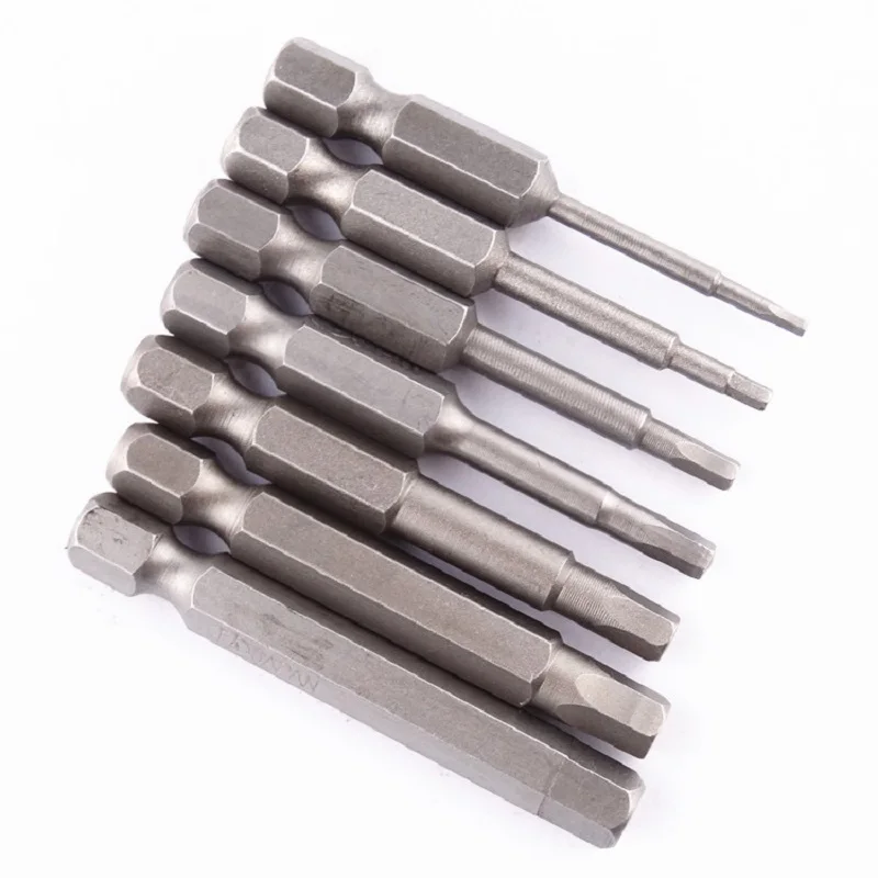 Pneumatic extended hexagonal socket bit H1.5-H8 50mm 65mm 100mm with magnetoelectric bit  Screwdriver head 6.35mm(1/4)