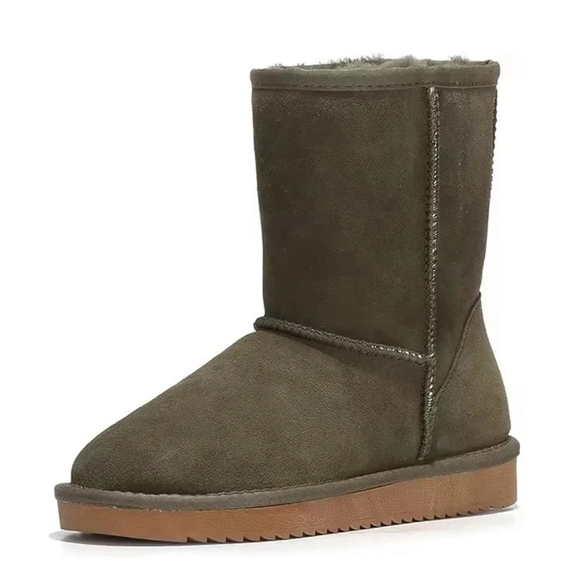 100% Genuine Cow Suede Leather Snow Boots Women Top Quality Australia Boots Winter Boots For Women Warm Botas Mujer