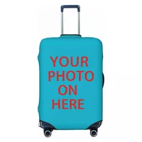 Family Pets Custom DIY Logo Luggage Cover Protector Cute Customized Photo Print Travel Suitcase Protective Cover for 18-32 Inch 1