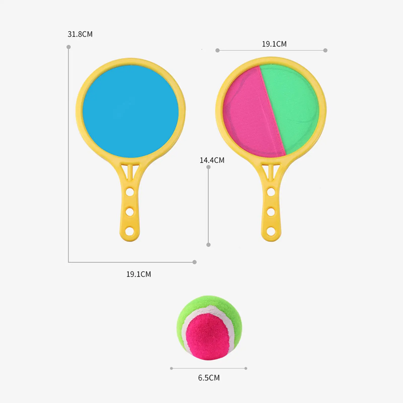 Mini Paddle Catch Ball Game Racket Set, Beach Toys Toss and Catch Ball Parent