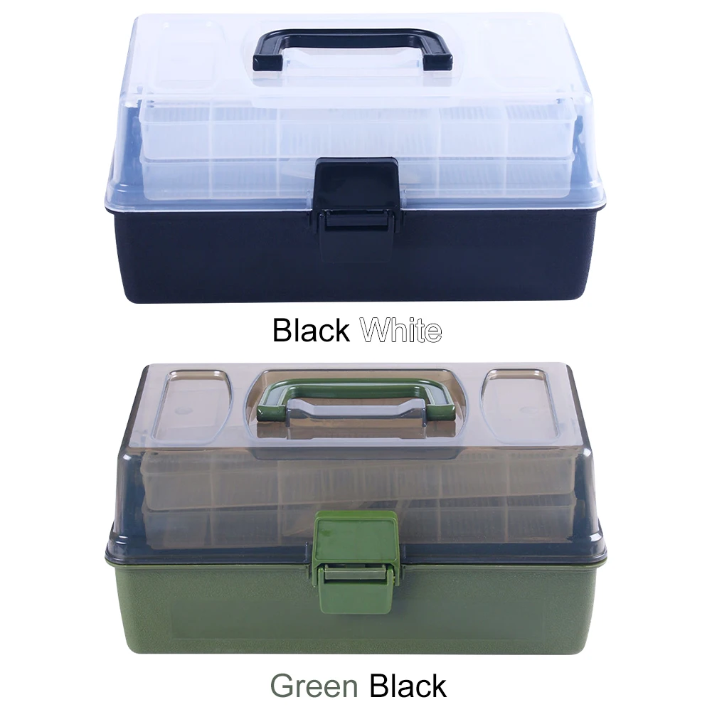 Description Picture 5 of item3 Layer Fishing Tackle Box Fishing Storage Case Large Capacity Fishing Tackle Storage Box Multifunctional Fishing Accessories