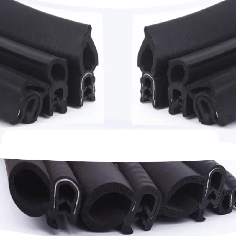 Tira de Vedação de Borracha em Forma de u para Porta de Carro e Armário Tira à Prova de Som Anti-colisão 20 Modelos Diferentes m