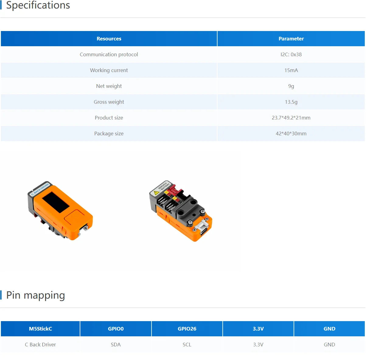 Official C-Back HAT with Servo Driver (STM32F0)