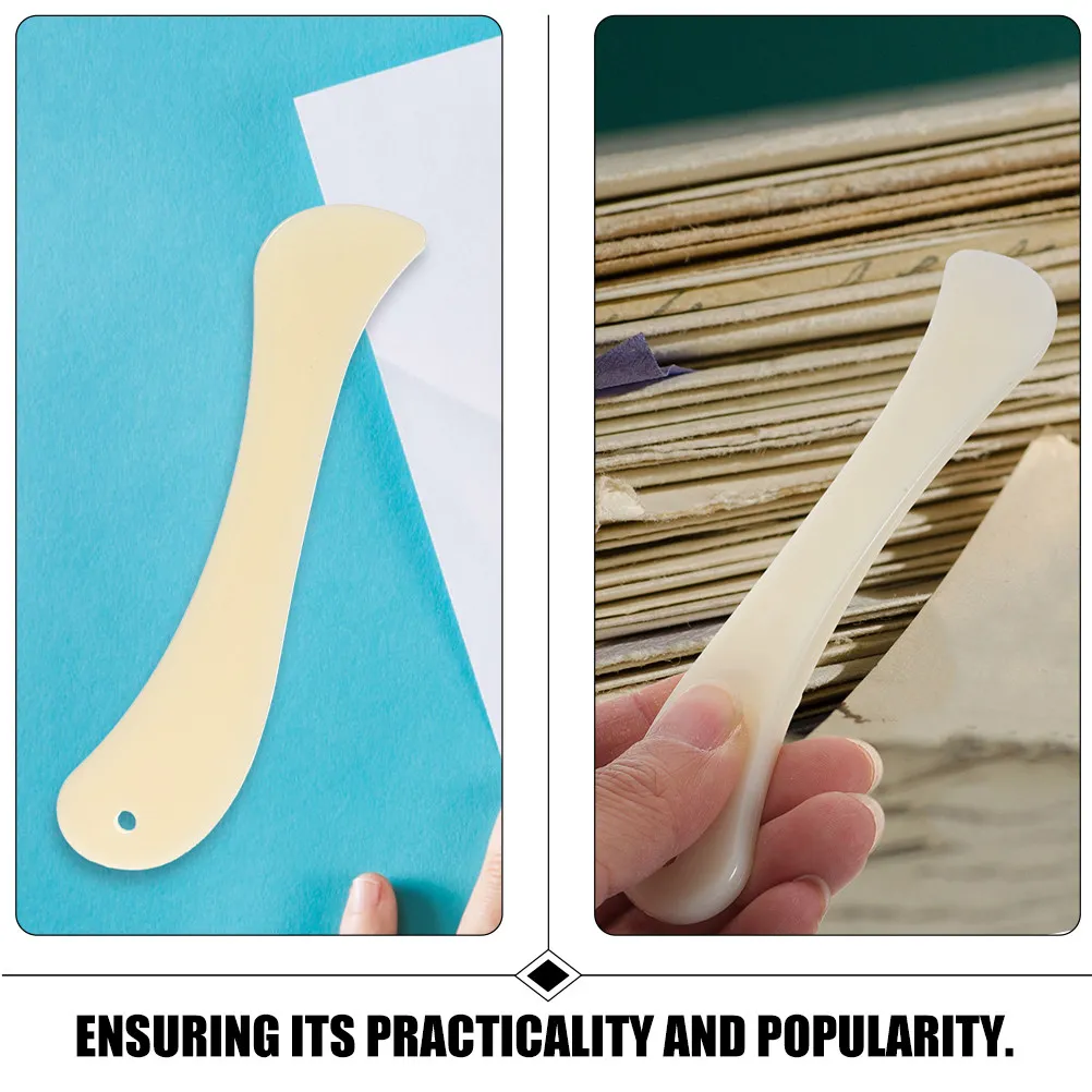 5개 플라스틱 본폴더 종이 접이기 도구, 레터 오프너, 스코어링, 접이기, 절단, 클레이 스무딩, 버블 제거, 인체공학적 디자인