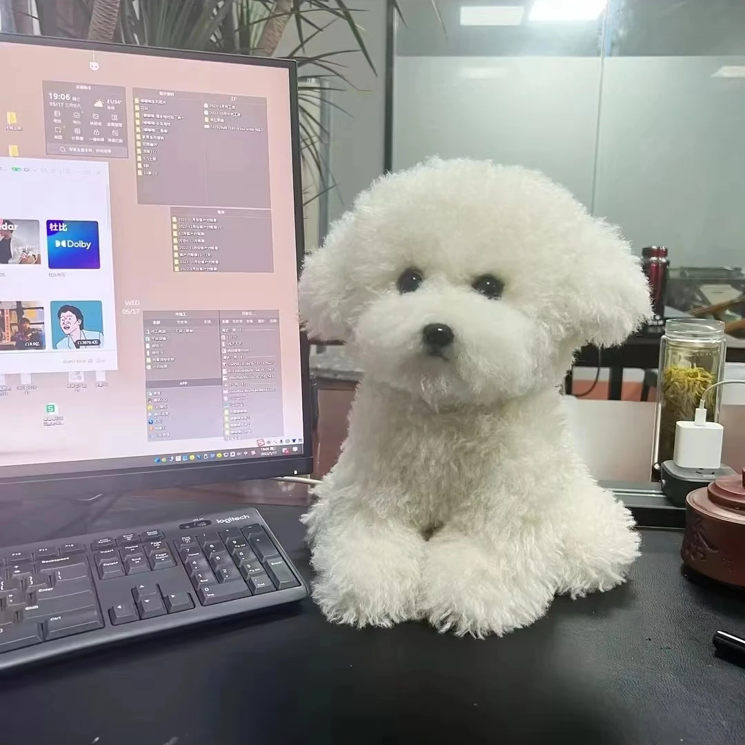 Cute Simulation Curly Dog Bichon Dog Plush Toy Kawaii Real Life Plush Toys Girl Birthday Girlfriend Gift Accessories 2