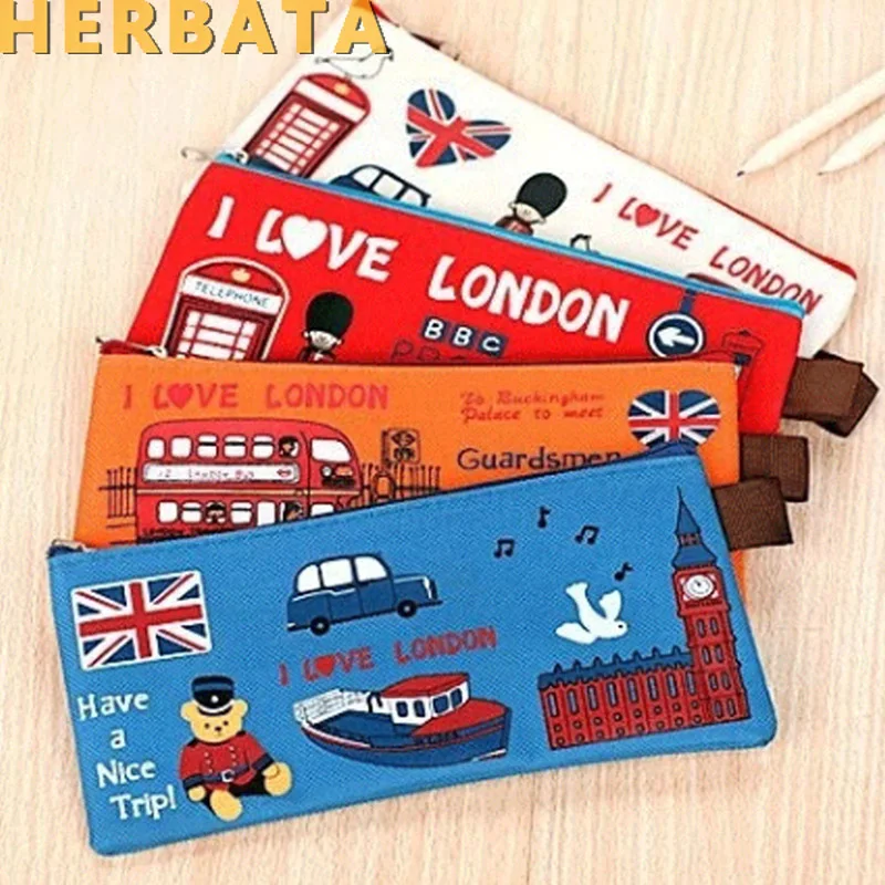 Cute Animal Fabric Pencil Case-Kawaii Pen Bag for Kids School Supplies (Zakka Gift)