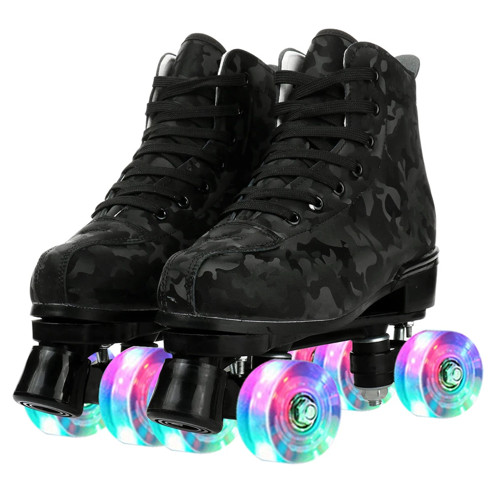 Outdoor Roller Skates Sports Double Row Skates Quad Wheels