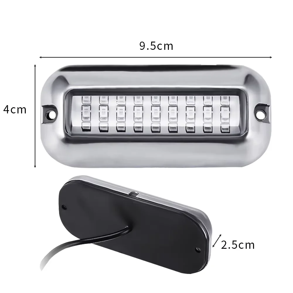 27LED 해양 트랜섬 램프 50W 항해용 램프 요트 보트 액세서리 보트 트랜섬 라이트 수중 폰툰 해양 선박 보트 도구