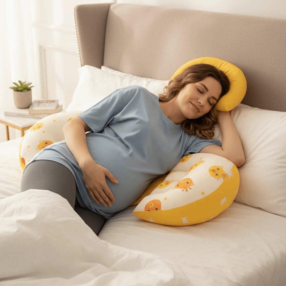 High Resilience Pregnancy Pillow Adjustable Distance Cartoon Pregnant Women's Pillows Animal Pattern Ergonomic