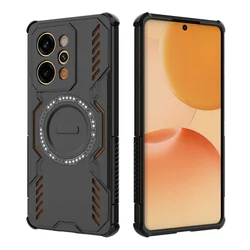 Magnetic Hard Shell Case with Magsafe Function and Anti - Shock Armor for Realme P4 Power (Black)