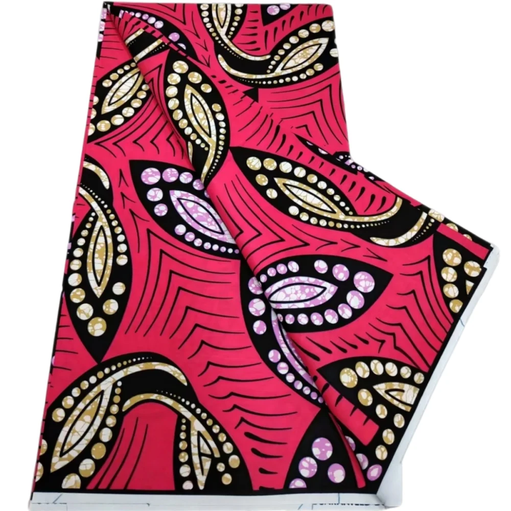 High Quality Super-W Fabric Hollandais 100% Cotton African Ankara Print Fabric 6Yards Real Wax Pagne For Dress Sewing 1