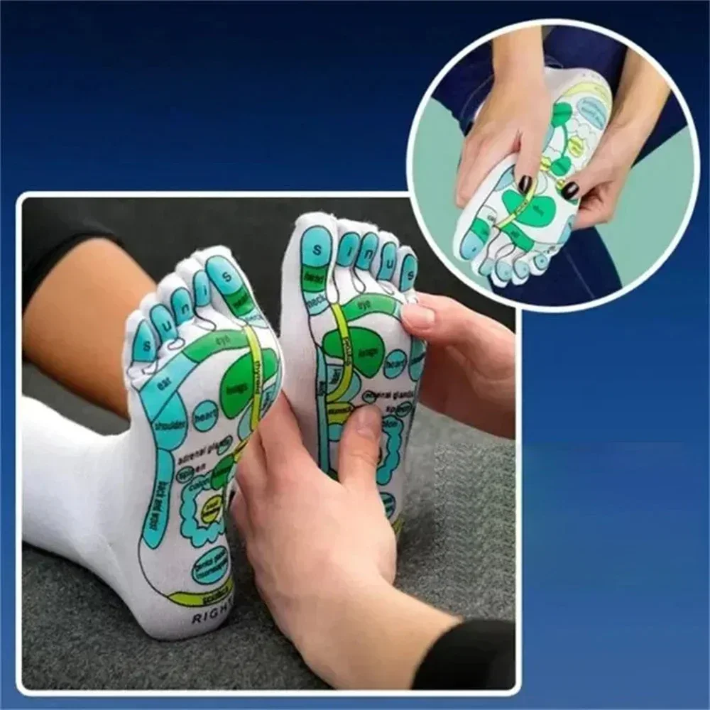 Acupressure Socks 1 Pair Acupressure Reflexology Socks Yoga Foot Massage Foot Point Diagram Acupoint Physiotherapy acupressure socks