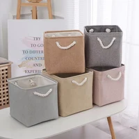 Linen Fabric Storage Basket Large-capacity Household Finishing Storage Basket Laundry Bag Perfect for Home Storage Organization 1