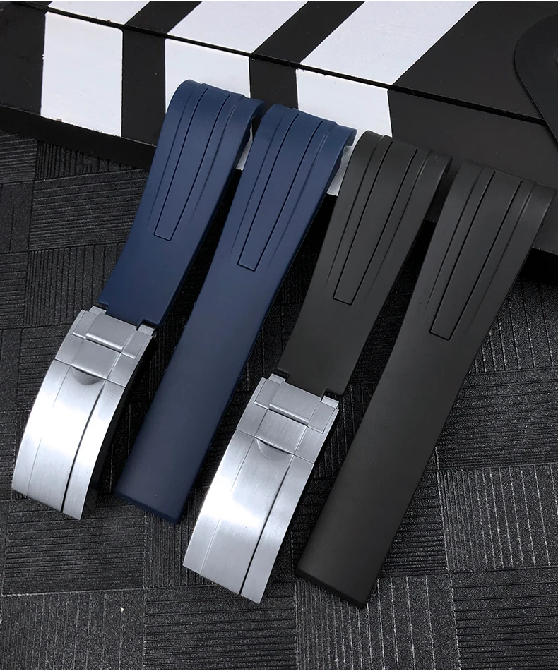 Cinturino Per Orologio In Gomma Di Alta Qualità Adatto Per Rolex Explorer Log Type Comcast Iwc Pilot Tag Heuer Cinturino Da Uomo 21Mm
