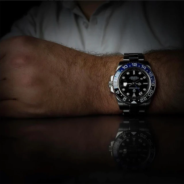 Online Sale: PAGANI DESIGN New Luxury Men Mechanical Wristwatch Stainless Steel GMT Watch Top Brand Sapphire Glass Men Watches reloj hombre