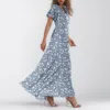 Summer Dresses For Women Casual Short Sleeve Maxi Dresses Cute Floral Maxi Dress Evening Party Wedding Guest Dresses 5