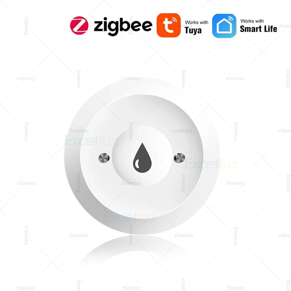Tuya Zigbee Water Sensor Flood Leak Detector App Remote Monitoring for Kitchen / Bathroom Support Home Assistant Zigbee2mqtt