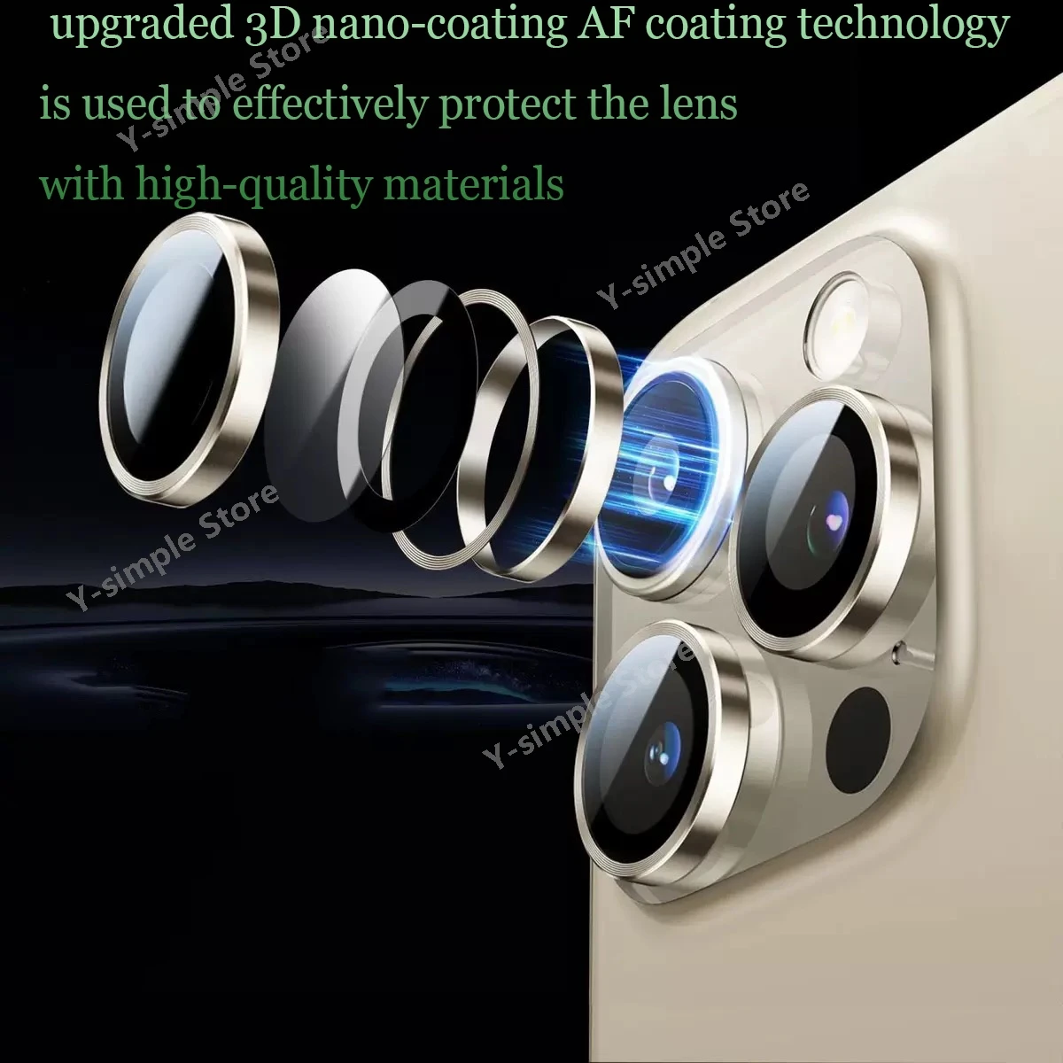 Protezione per fotocamera Matel Ring per Motorola Moto G75 Protezione per obiettivo in vetro per fotocamera Design 3D Alta qualità - immagine 5