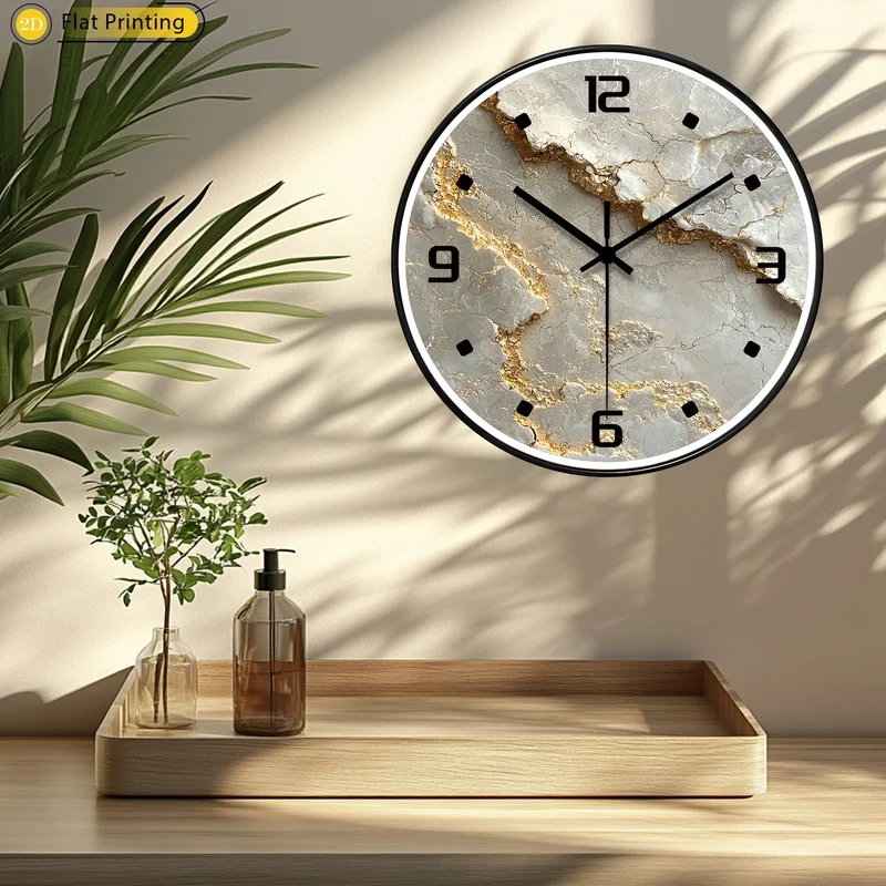 Marble Gold Wall Clock 4