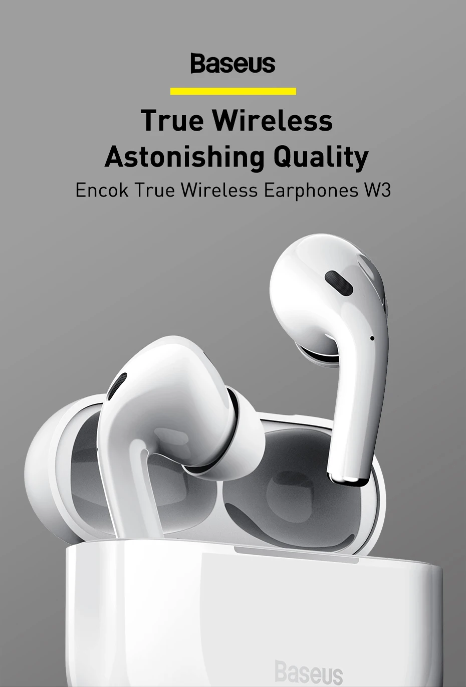 Auriculares Inalambricos Bluetooth W3 iPhone Samsung Baseus