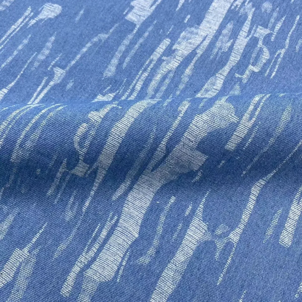 Fashionable Waterfall Denim Fabric Washed Printed Material for Skirts Shoes Hats Clothing Outerwear And Bags from Mainland China
