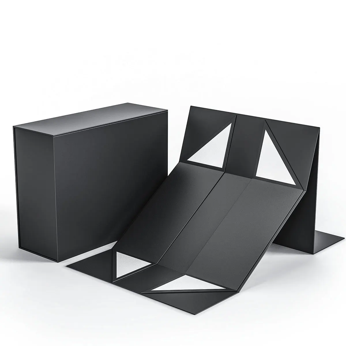 2Pcs Cuboid Clamshell Magnetic Lid Gift Boxes, Foldable Rigid Cardboard Packaging with ... - SKU CMLB1532 - UGI Packaging