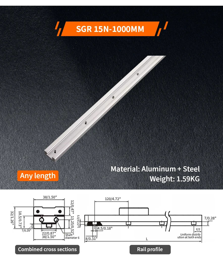 2PCS Integrierte Dual-Achsen Linearführung SGR20N SGR20 1200-2500mm + 4PCS Roller Sliding SGB20N/20 mit 3/4/5 Rad Schloss Aluminium – Detail 28