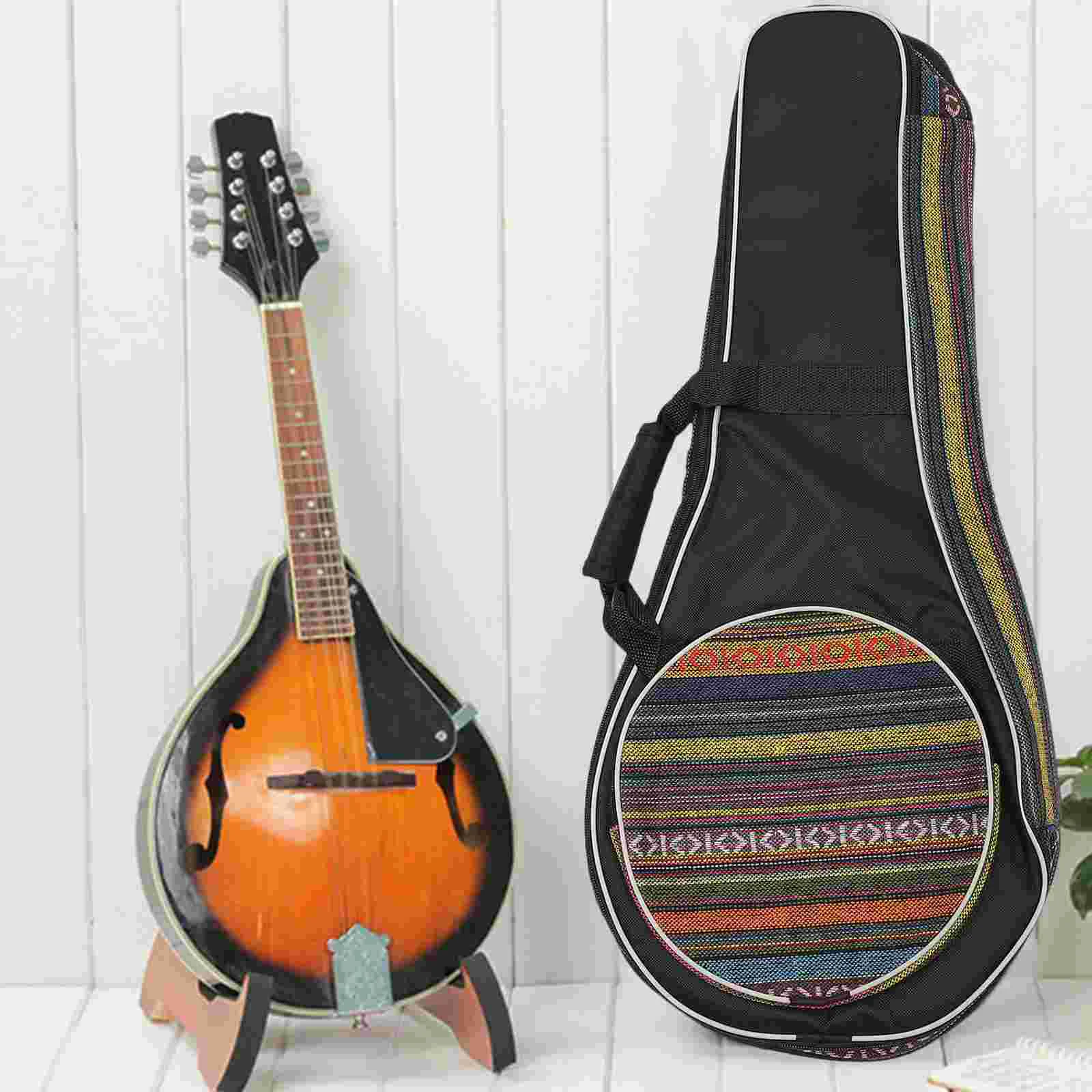 

Acoustic Guitar Case Mandolin Instrument Handbags Backpack Round Mandolin Guitar Display Case