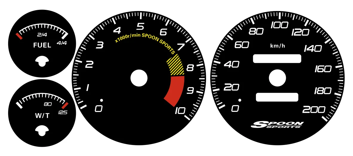 혼다 인테그라 DC2 스푼 속도계/타코미터 다이얼 업그레이드 (200KM/H 타..
