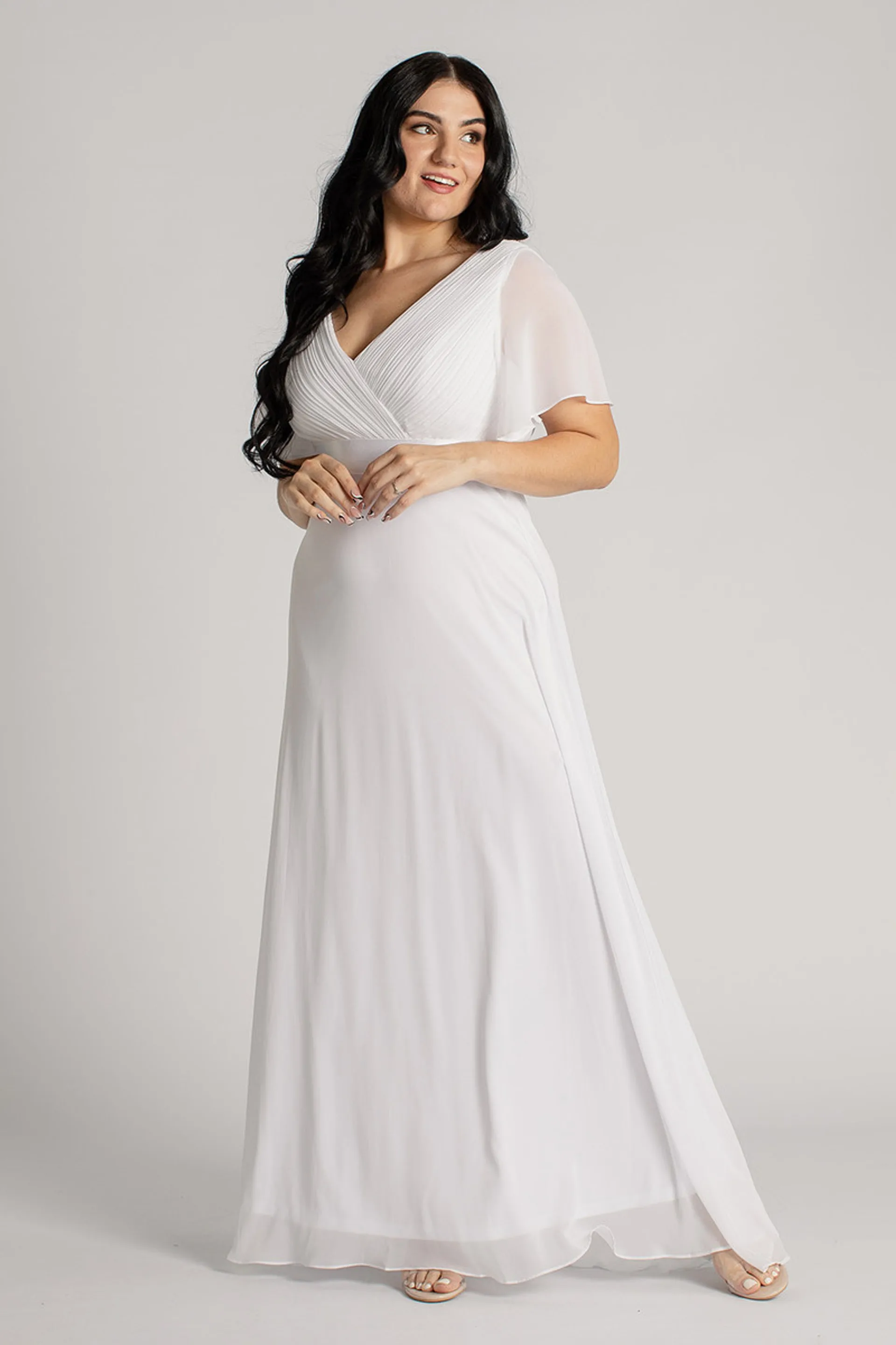 knee length dresses for ladies Lainey Tiered Chiffon Dress main image 1