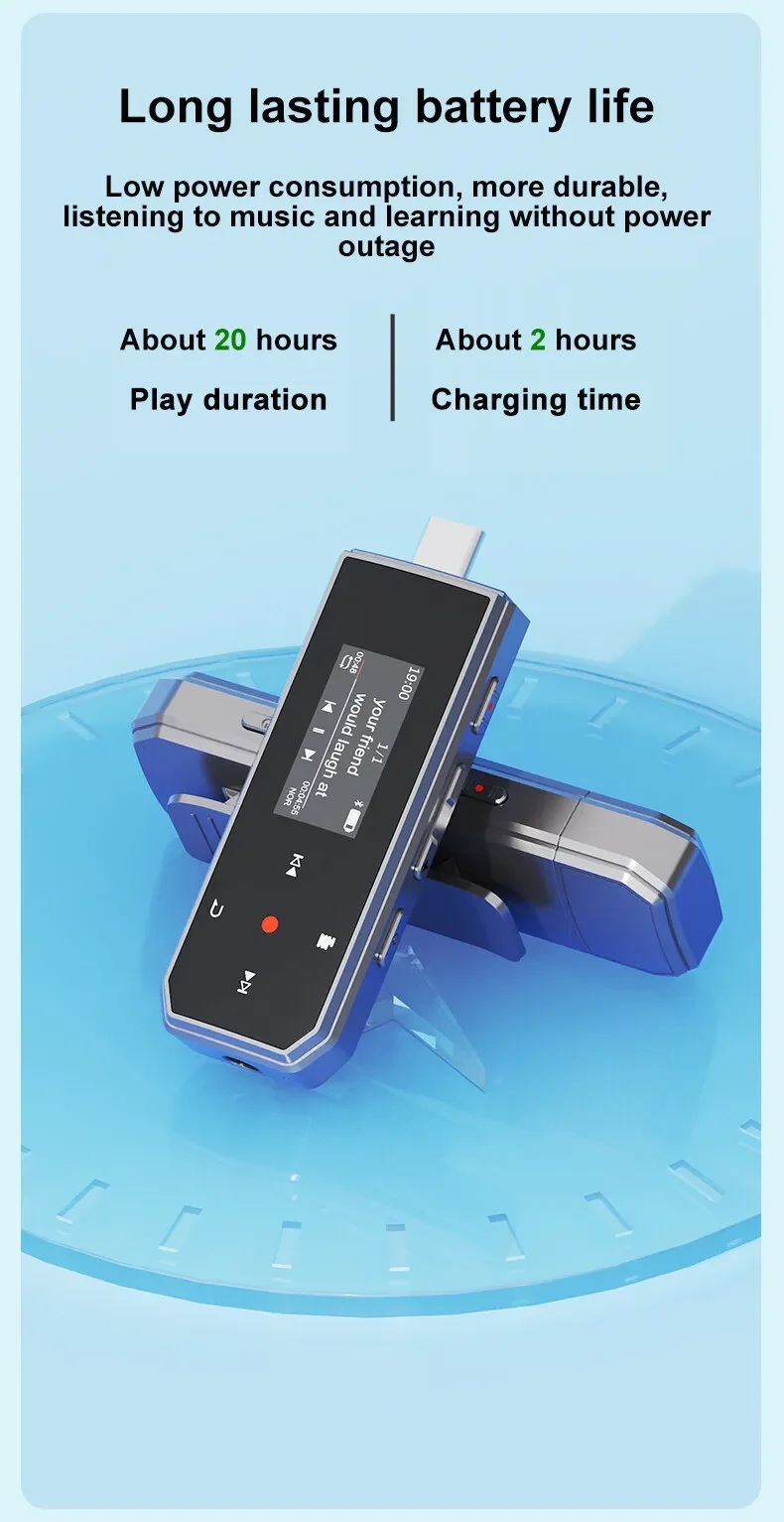 Ruizu Usb Mp3 Player Mini 64 Gb Touch Key Bluetooth 5.3 Sport Clip Musik Player Unterstützung Fm Radio Recorder E-Book Schrittzähler S40683Fb6217541Cc99Ebd61Adea56902P