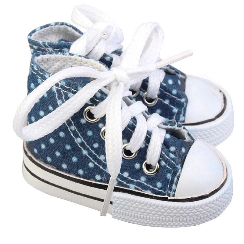 Canvas Doll Shoes For 1/3 BJD Doll Mini 7.5cm High-top Canvas Sneakers For Russian DIY,60cm Barbi Doll Best Gift