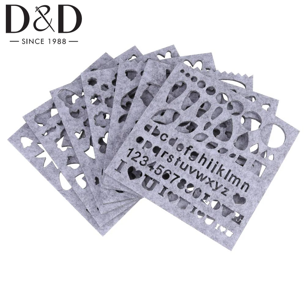 

7pcs/set Needle Felt Template Needle Felting Applique Mold Diy Felt Template Beginner Craft Tool