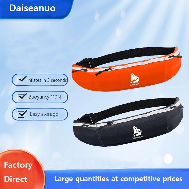 Gilet de sauvetage gonflable manuel et automatique pour pêche adulte haute flottabilité