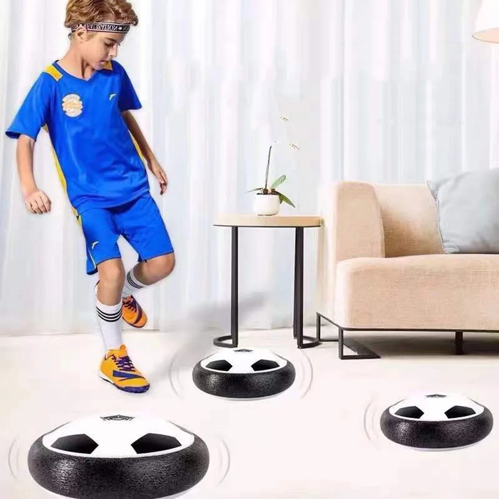 Air Power Floating LED Football Toys Kids Levitate Suspending Soccer