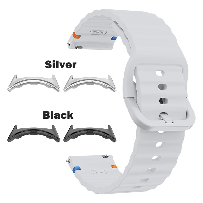 Versatile 22mm Soft Silicone Watch Band