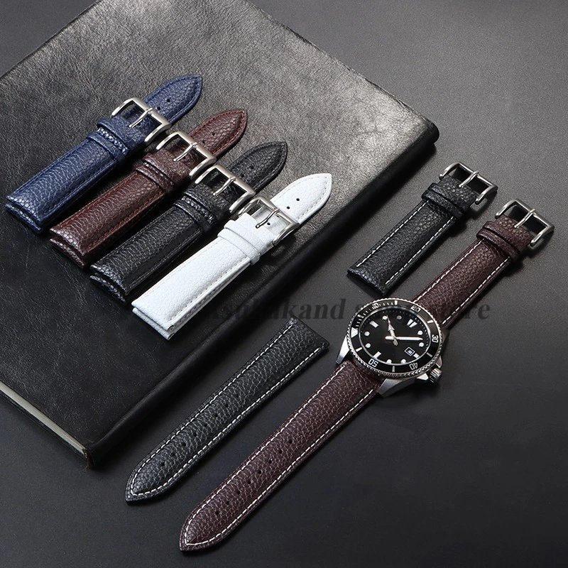 Luxurious Handmade Genuine Calfskin Leather Watch Band – Universal Soft Strap