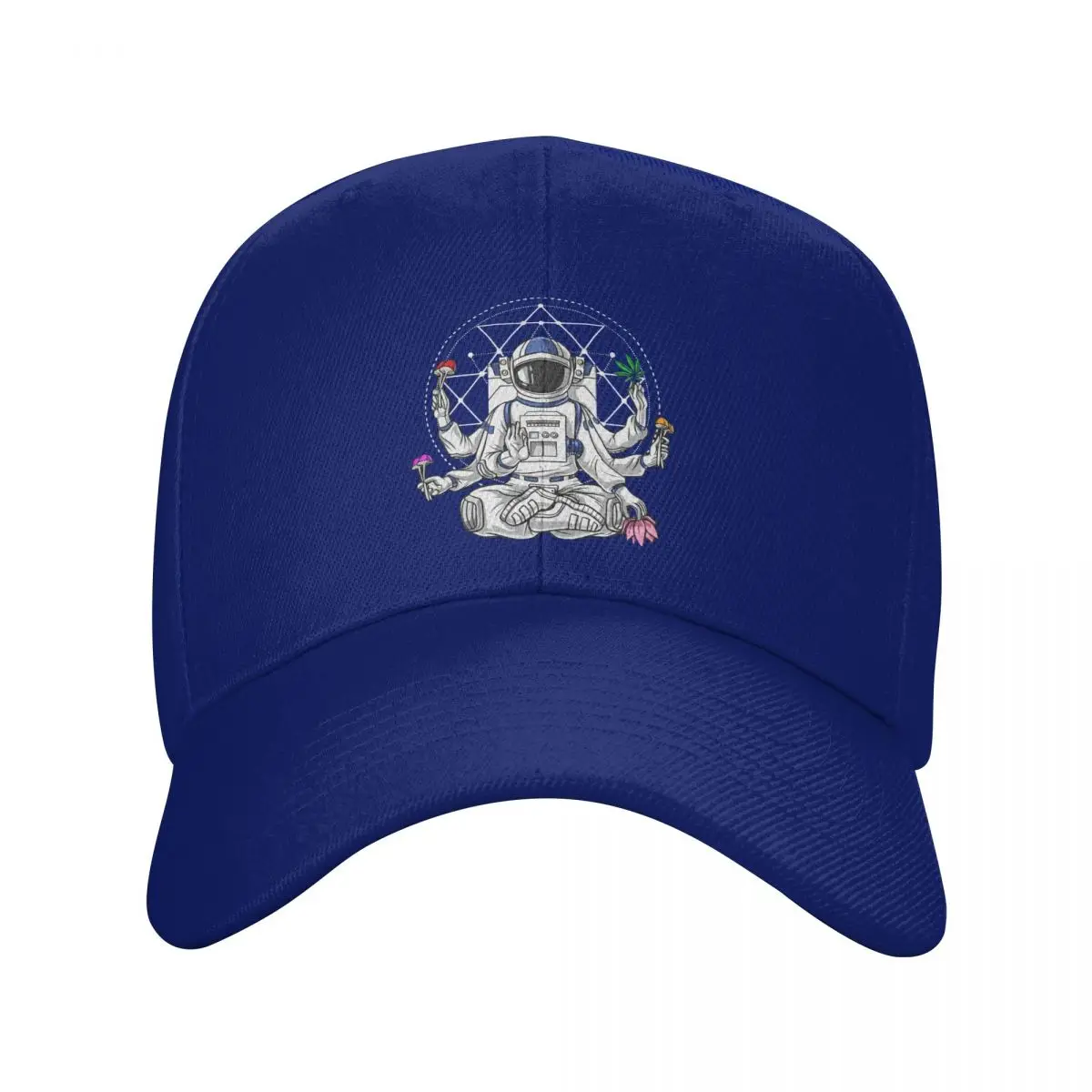 thumbnail image 1 of Gorra de béisbol psicodélica de astronauta Psychonaut para hombre y mujer, con visera protectora, snapback., 1 of 7