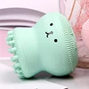 brosse nettoyante visage en forme de poulpe avec éponge, accessoire de nettoyage du visage