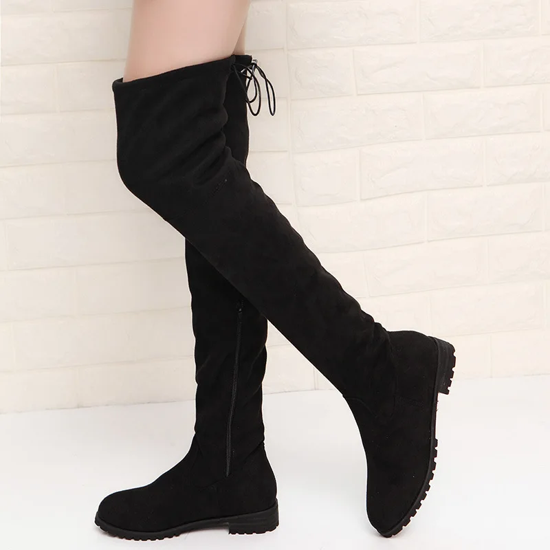 Sexy Over The Knee Boots Women Female Women Shoes Suede Long Women Boots Winter Fashion Thigh High Boots Winter Shoes Plus Size