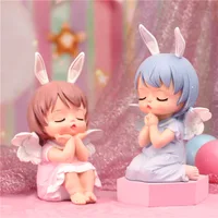 Kawaii Fairy Angel Piggy Bank for Kids Children Girls Baby Gift Resin Cartoon Money Saving Box Coins Holder Storage Organizer 2