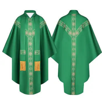 Priest Prayer Suit God Staff Paraments Church Stage Cloak Performance Wear Costume Robe