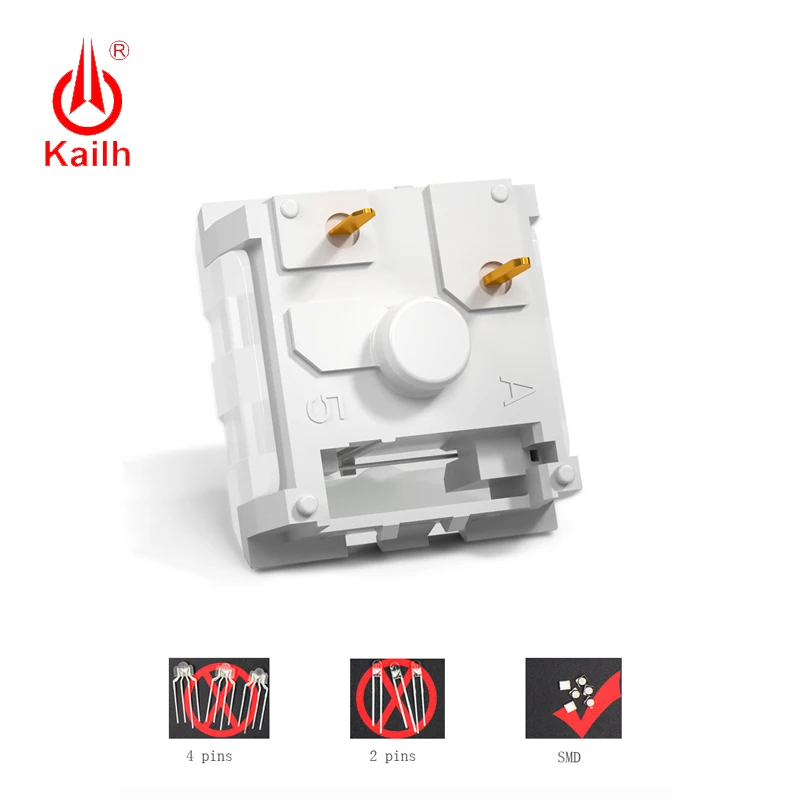 Caixa de Kailh Jade Marinha Teclado Interruptor Clicky Interruptores Táteis para Faça Você Mesmo Teclado Mecânico Smd mx 3pin Switchs Personalizar Gamer pc - Imagem 2