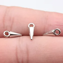 Set of 20 Multi - Colored Awl Charms - Zinc Alloy Jewelry Crafting Accessories (Rhodium Color)