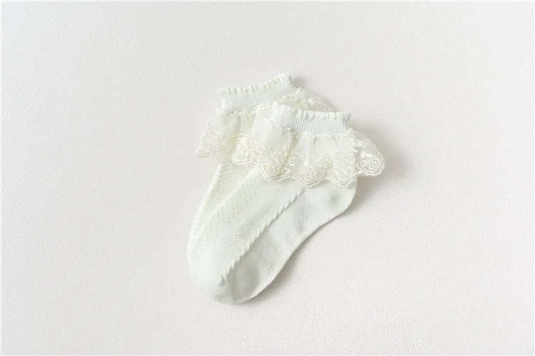 10 Pairs/lot Kids Baby Girls Socks Lace Ruffle Mesh Children Ankle Short Princess Breathable Cotton Pink White Blue Toddler Sock